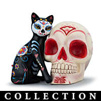 A Fur-ever Love Sugar Skull Cat Figurine Collection