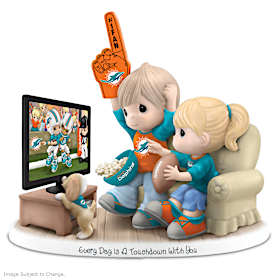 Every Day Is A Touchdown With You Dolphins Figurine