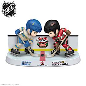 Blackhawks®, Blues® Winter Classic Face-Off Figurine