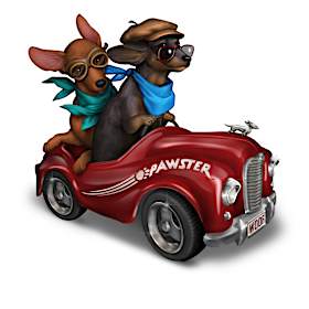 Fast And Furr-iest Dachshund Figurine Collection