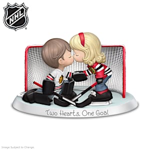 Chicago Blackhawks&reg; Two Hearts, One Goal Figurine