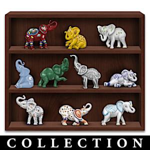 Eclectic Elegance Elephant Figurine Collection