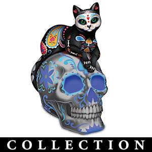 A Fur-ever Love Sugar Skull Cat Figurine Collection