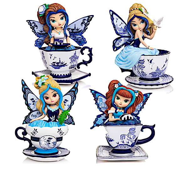 Jasmine Becket-Griffith Blue Willow Romance Teacup Figurine