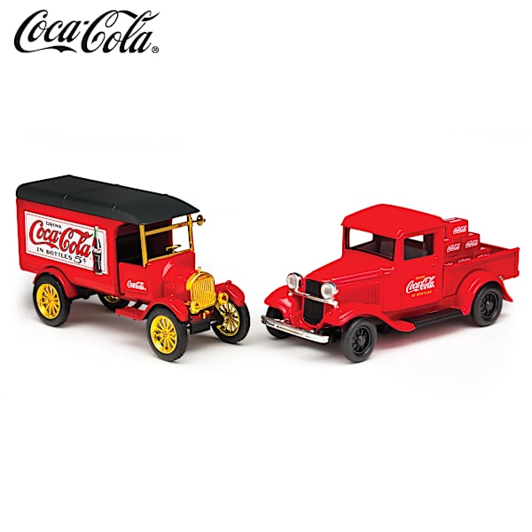 Travel The Road To Happiness With COCA COLA 1 43 Scale Diecast Vehicle Collection Featuring Rubber Tires And Authentic COKE Graphics Logos