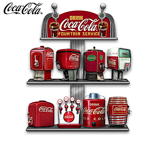 陶器製 Coca-Cola コカコーラ ソーダファンテン 置物 オブジェ COCA-COLA Soda Fountain Sculptures Featuring Designs From The 30s